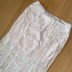Guess white lace skirt